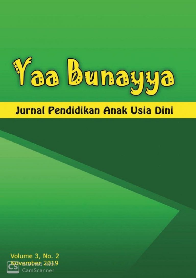 Yaa Bunayya : Jurnal Pendidikan Anak Usia Dini - PPJPAUD Indonesia