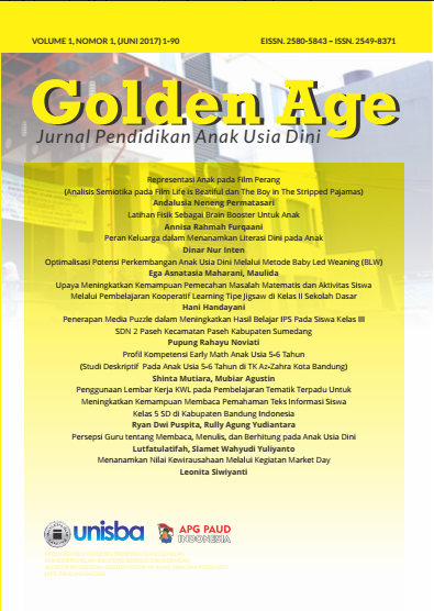 Golden Age: Jurnal Pendidikan Anak Usia Dini - PPJ PAUD INDONESIA